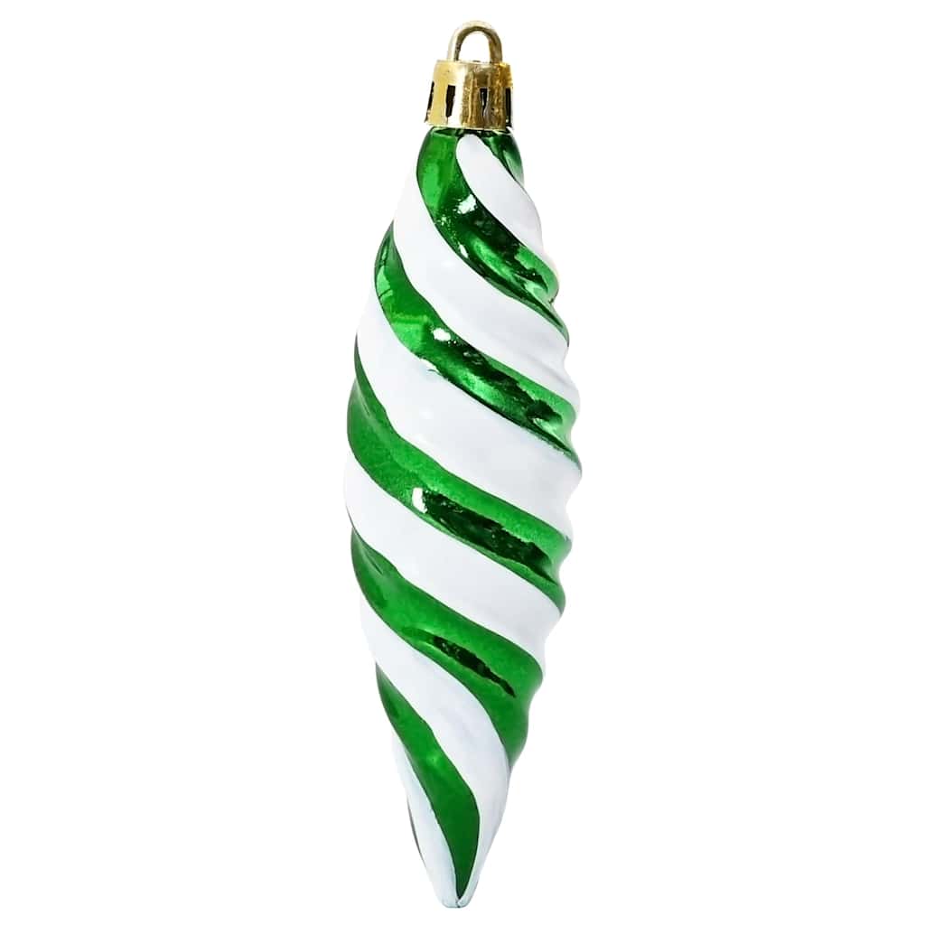 Christmas Spiral Shape Ball 40 pcs Green
